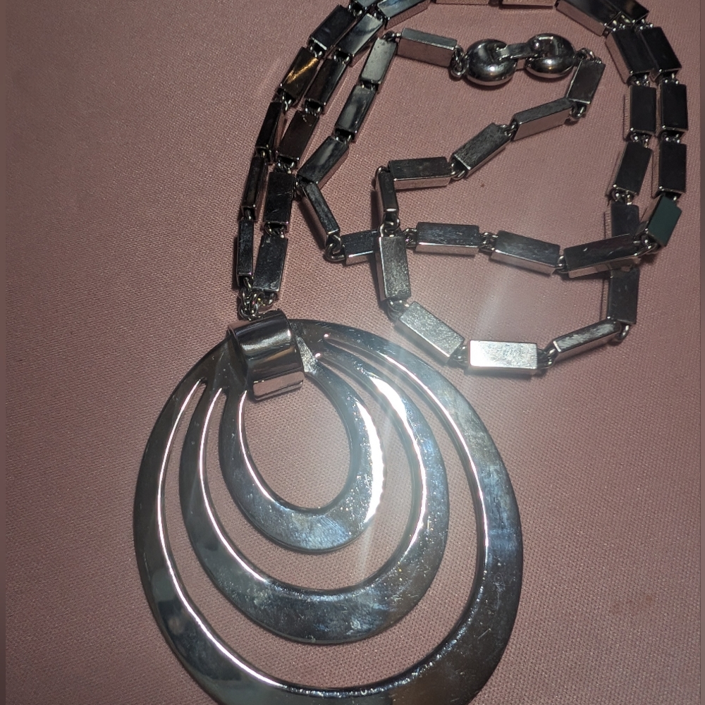 Vintage Monet Silver tone Necklace